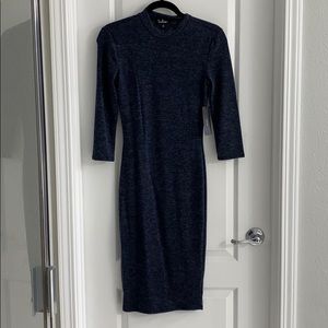 Lulu’s body con navy midi dress